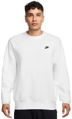 Мужская теннисная кофта Nike Club Fleece Crew - белый