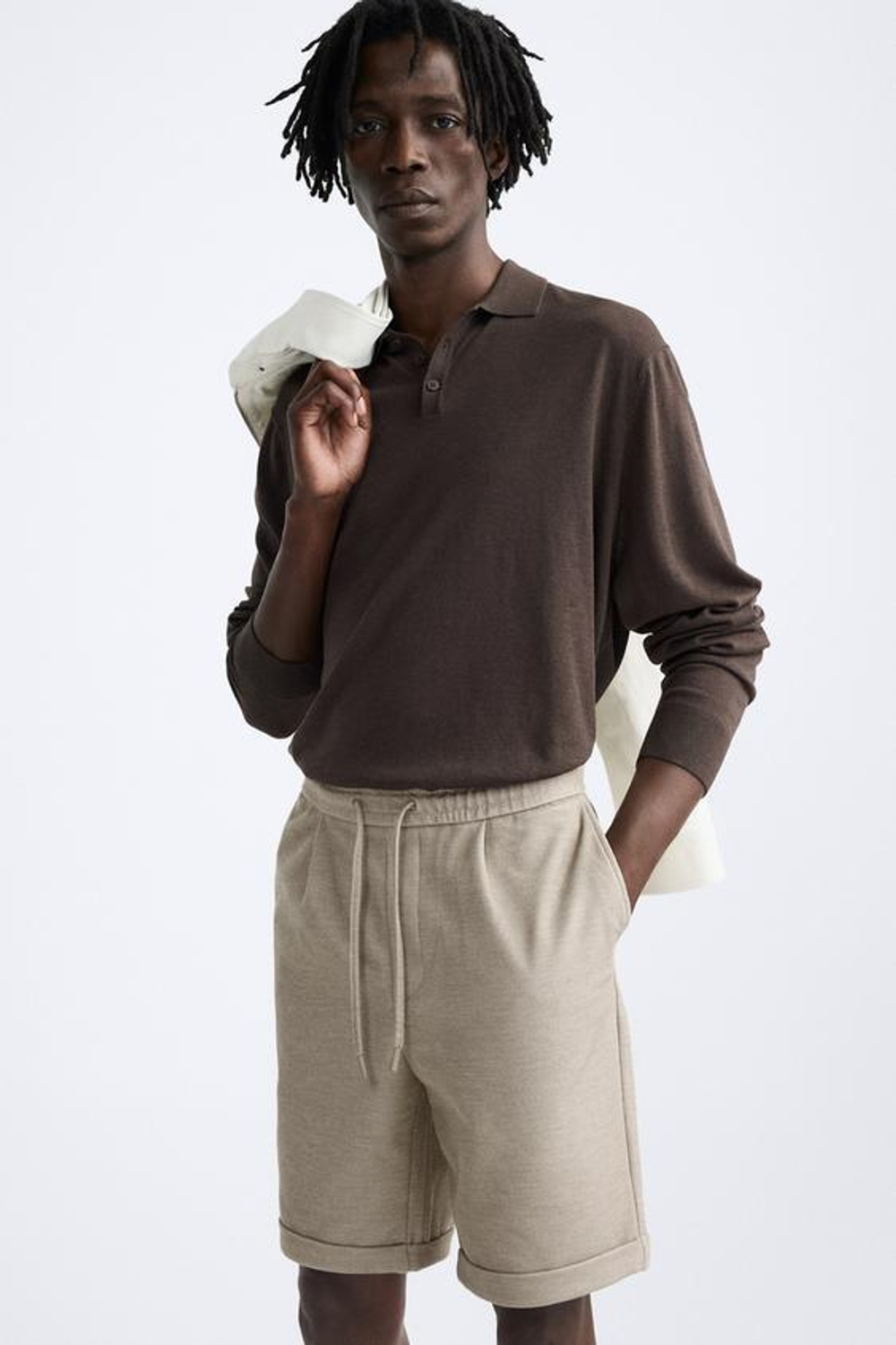 ZARA ШОРТЫ КОМФОРТНОЙ ПОСАДКИ, СВЕТЛЫЙ РЫЖЕВАТО-КОРИЧНЕВЫЙ