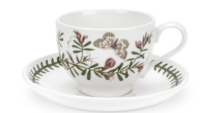 Portmeirion Ботанический сад 280 мл чашка с блюдцем для кофе "Ветка обыкновенная