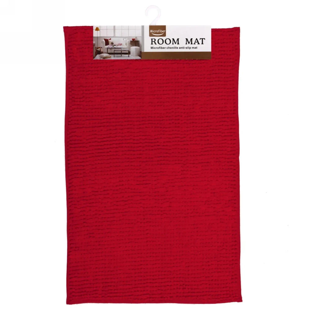 Коврик для ванной 50*80"Букли» бордовый