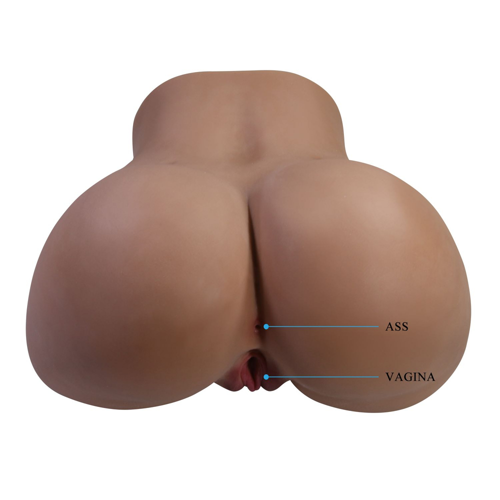 Мастурбатор Briony с 2 любовными каналами (Цвет: коричневый)
