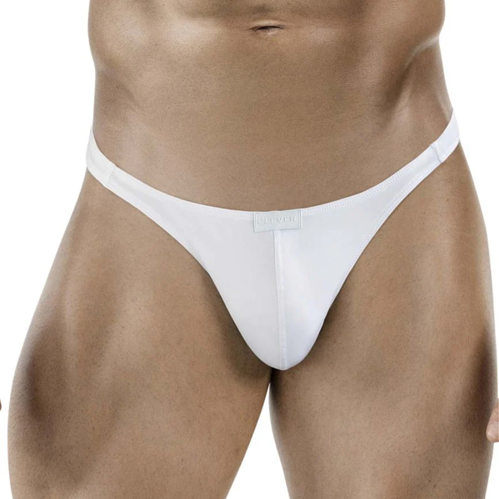 Мужские трусы тонги белые Clever Moda DESIRABLE THONG 183001