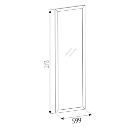 Зеркало навесное Sherlock 75, дуб сонома