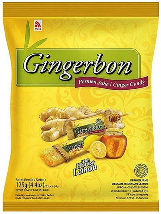 Конфеты Имбирные Лимон и мёд Gingerbon 125г
