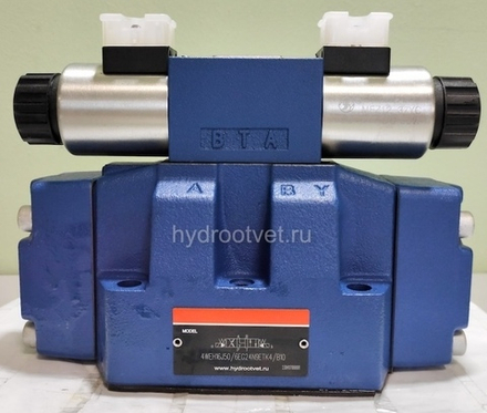 4WEH16G7X/6EW230N9K4 - Гидрораспределитель с электроуправлением Ду16 схема G (64), напряжение W230, каналы управления X и Y - внешние