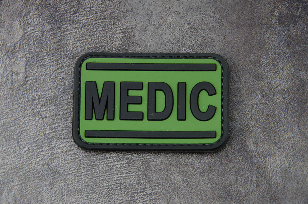 Шеврон Medic PVC 4х7,5 см. Олива
