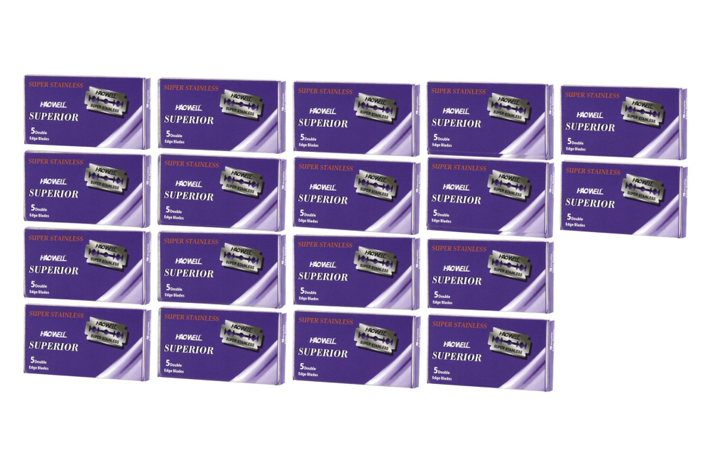 Двухсторонние лезвия для бритвы ,Т-образного станка, классические лезвия 90 штук
