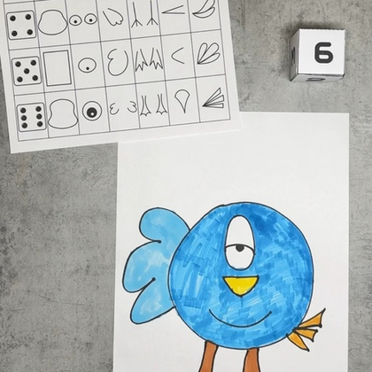 Пошаговое самостоятельное рисование птички
