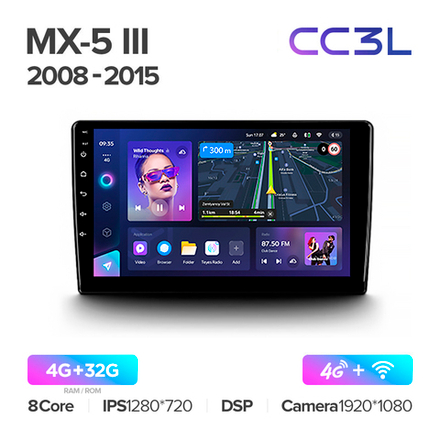 Teyes CC3L 9"для Mazda MX-5 III 3 NC 2008-2015