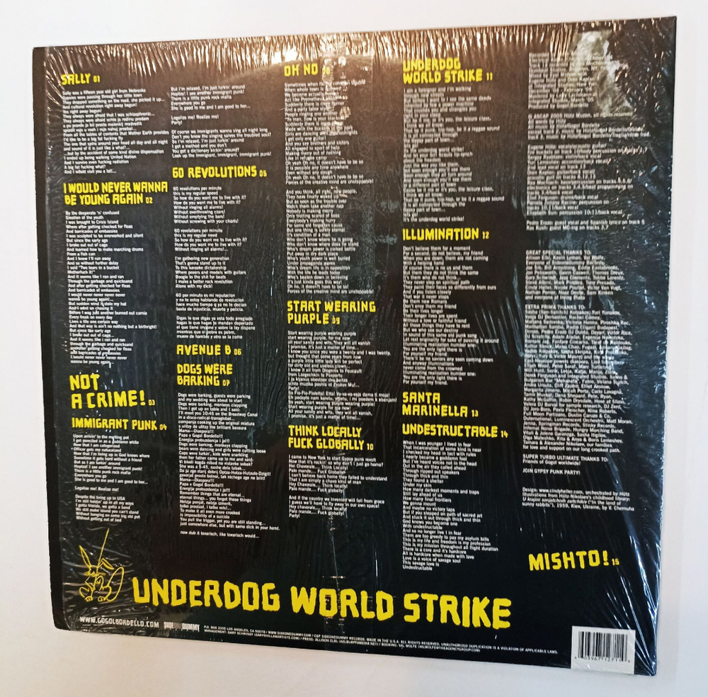 Винтажная виниловая пластинка LP Gogol Bordello Gypsy Punks (Underdog World Strike) 2LP (USA  2007)
