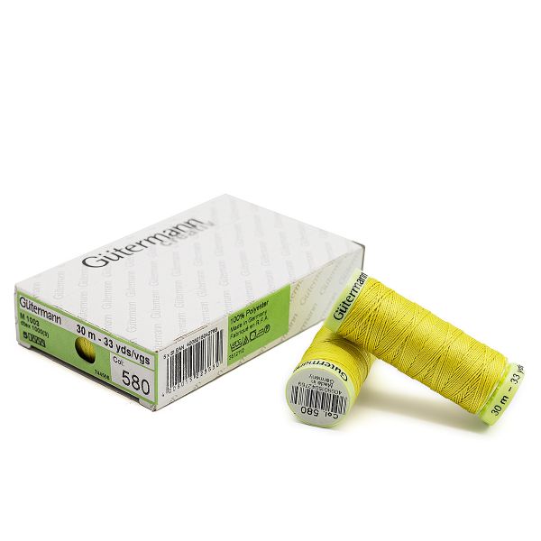 Нитки отделочные Gutermann Top Stitch 30 (30 метров), 5 кат. | 580 грушево-желтый
