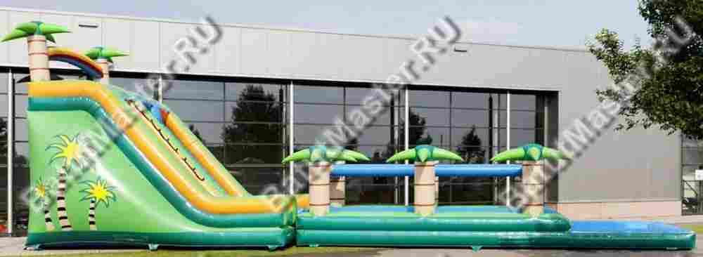Водная горка с бассейном «Пальмовый рай», 16×4,5×7 м