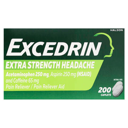 Excedrin, от головной боли, 200 капсул
