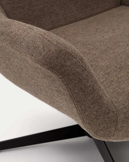 Крутящееся кресло Zalina, светло-коричневый шенилл