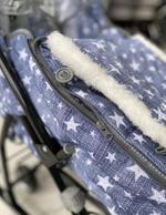 Коляска комбинированная «Наши детки» 6 со звездами джинс (арт. НДТ6/3)