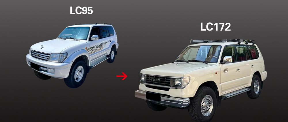 Ретро обвес для Toyota Land Cruiser 90 LC 95 1998-2003+ Крузак Крузер Retro переделка
