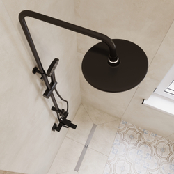 Душевая стойка STWORKI Вестфолл WH626-MB черная матовая