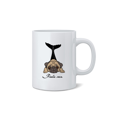 Кружка "Мопс - рыба моя"