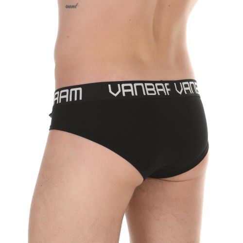 Мужские трусы слипы черные Van Baam