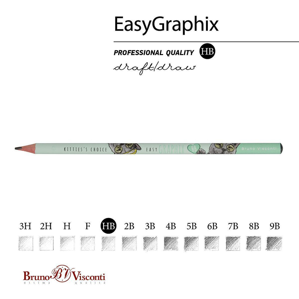 Карандаш ч/г НВ "EasyGraphix. Кот Британец" (Bruno Visconti)