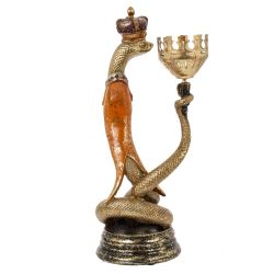 GAEM Подсвечник "Змея", D свечи 5 см, L13 W10,5 H30 см