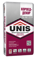 Штукатурка Unis ЮНИС КОРОЕД-ДЕКОР декоративная белая цементная 25 кг
