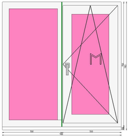 Пластиковое окно 1150 х 1100 ТермА Эко + Москитная сетка