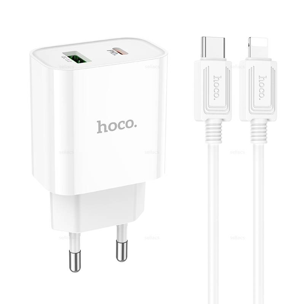 Зарядное устройство на Lightning Hoco C80A 20W PD + QC3.0 (White)