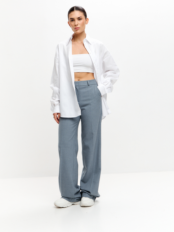 Белая рубашка свободного кроя Foster