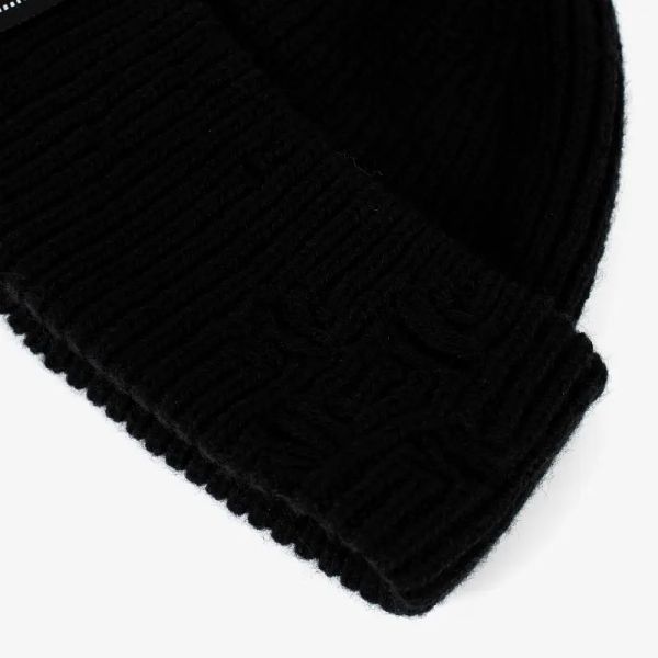 Шапка Nosebleed Two Distressed Beanie черная - фото 3