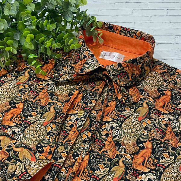 В ПУТИ, ЛИСЫ, ЗАЙЦЫ, ПАВЛИНЫ В СТИЛЕ У. МОРРИСА , 100% хлопок 5