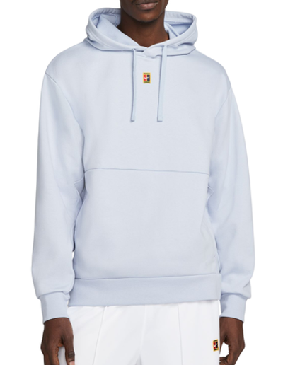 Мужская теннисная кофта Nike Court Fleece Tennis Hoodie - blue whisper