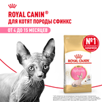 Royal Canin Sphynx Kitten Киттен Сфинкс Корм сухой для котят породы Сфинкс в возрасте от 4 до 12 месяцев 400г