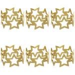 Набор колец для салфеток 6шт «Звезды» 4*3см, золото