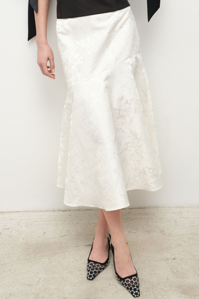 Юбка на кокетке из жаккарда