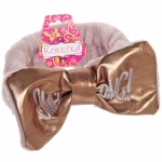 Повязка на голову «Кокетка - Omg!», цвет черный, голубой, розовый и бежевый, 20*5см (упаковка белый ZIP пакет)