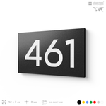 Номер на дверь 461, табличка на дверь для офиса, квартиры, кабинета, аудитории, склада, черная 120х70 мм, Айдентика Технолоджи