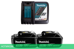 Аккумулятор с зарядным устройством для инструмента Makita BL1850B 18В 5Ач (191L74-5)