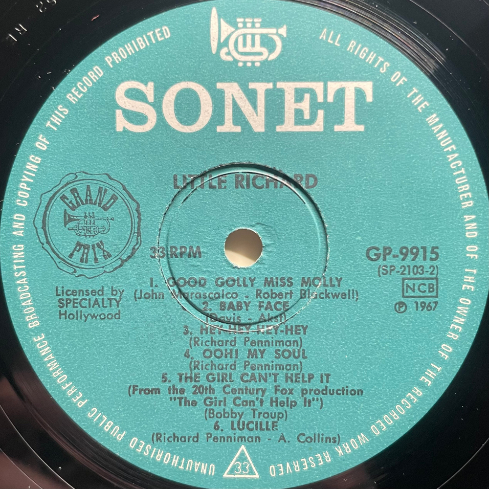 Little Richard - Good Golly Miss Molly & 11 Other All-Time Hits By (Скандинавия 1967г.)