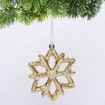 Елочная игрушка «Зимняя снежинка» 10*1*12 см, золото