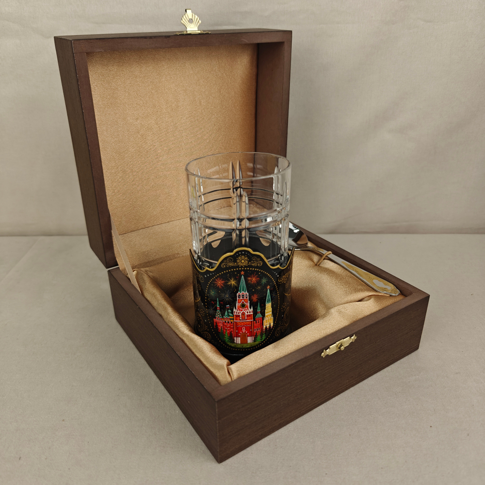 Чайный набор "Москва. Кремль" (Ручная роспись Палех)