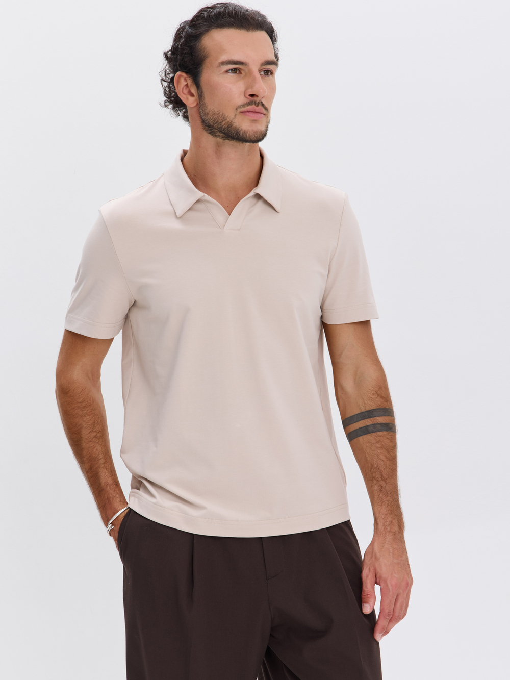 Футболка-поло трикотажная повседневная