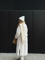 Шуба Lux макси белый