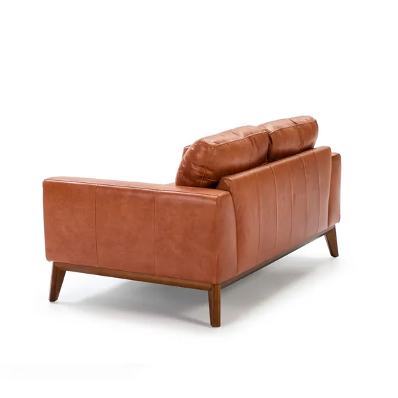 Двухместный диван Angel Cerda KF1016-2P, коричневая кожа