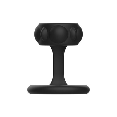 Черная эрекционная насадка на пенис - 6,2 см. (Цвет: черный)