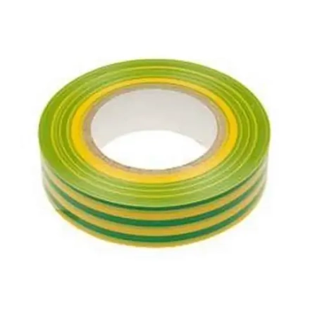 Изолента ПВХ желто-зеленая 20м х 19мм х 0,15мм
