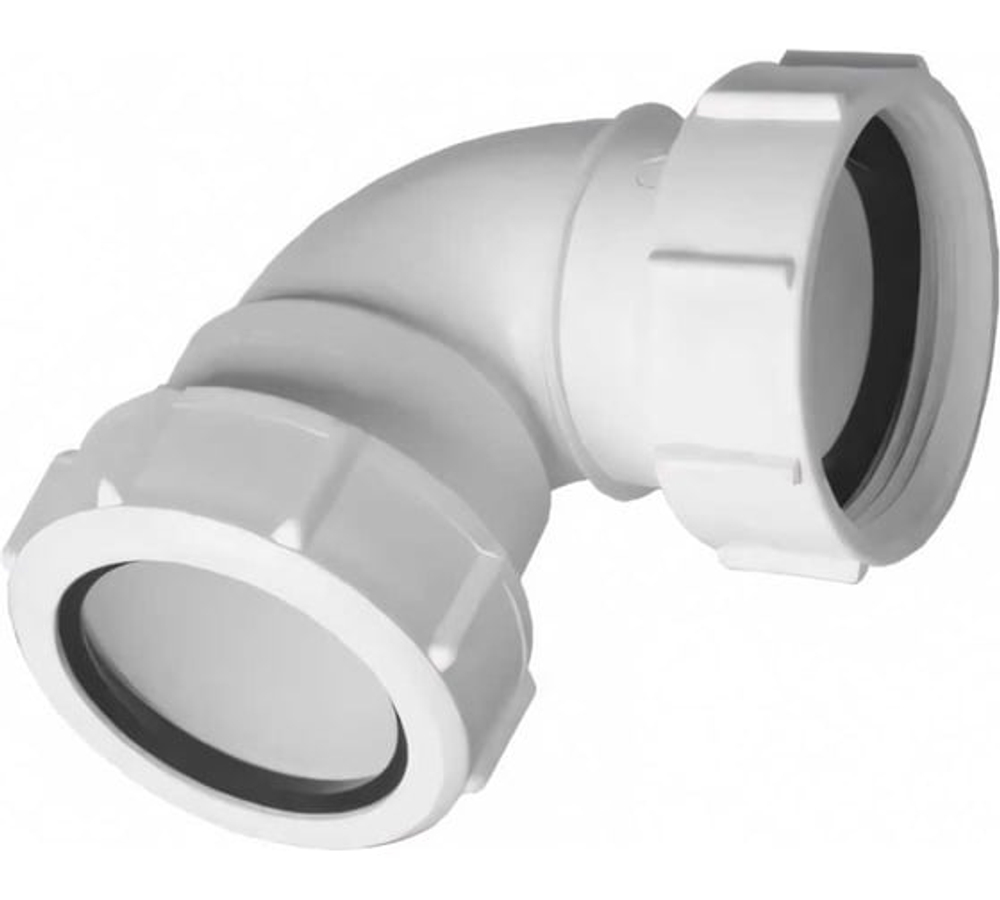 40FS Отвод на 90° компресс. 1 1/2 внутр. Ду=40мм-белый McALPINE