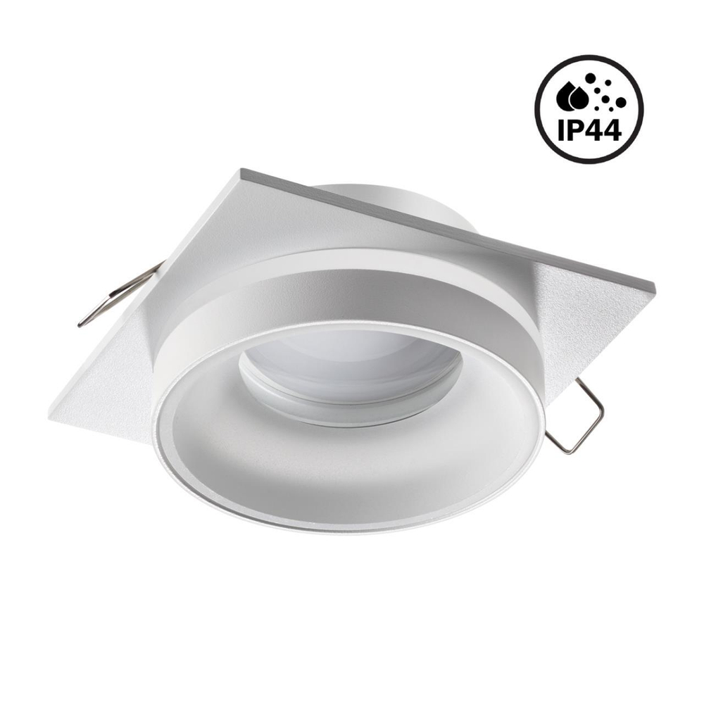 370785 SPOT NT21 528 белый Светильник встраиваемый влагозащищенный IP44 GU10 9W 220V WATER