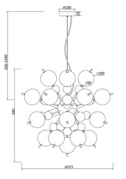 Подвесной светильник Maytoni Bolla MOD133PL-06BS