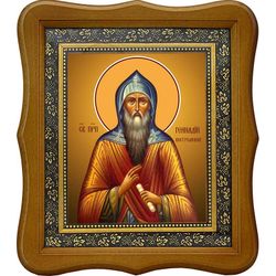 Геннадий Костромской, Любимоградский преподобный. Икона на холсте.